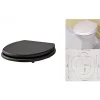 COPRIWATER UNIVERSALE EFFETTO LEGNO NERO SEDILE ARREDO BAGNO COPRI WC COPRIVASO