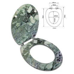 COPRIWATER UNIVERSALE IN LEGNO MDF RESISTENTE STAMPA MARMO VERDE ACQUA CERNIERE