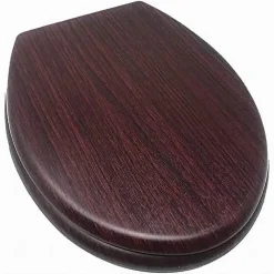 COPRIWATER UNIVERSALE IN LEGNO MDF TAVOLETTA BAGNO WC CERNIERE LEGNO SCURO 52947A