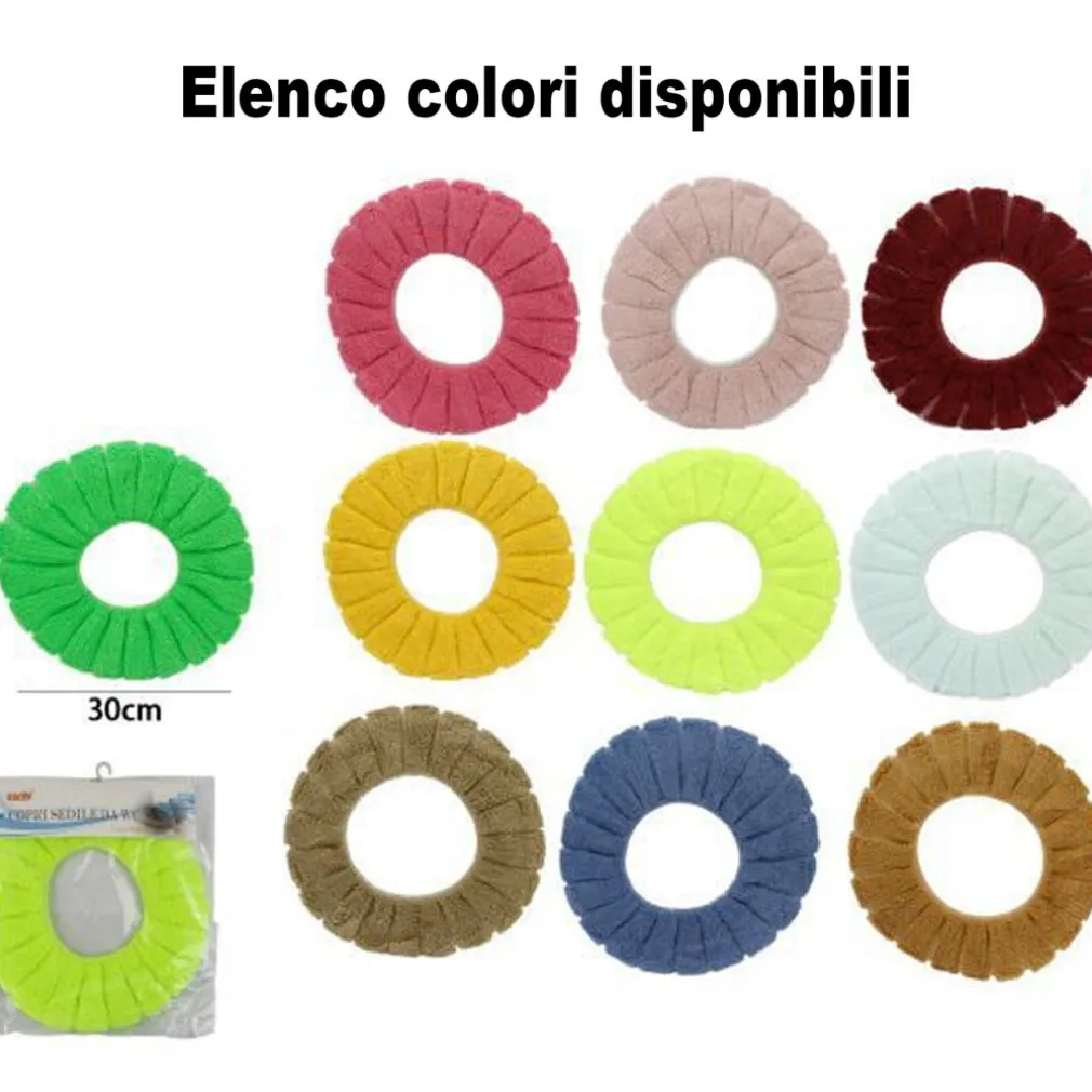 COPRIWATER UNIVERSALE IN TESSUTO FIORI ANTIBATTERICO TAVOLETTA BAGNO COPRI WATER