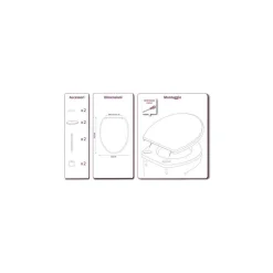 COPRIWATER UNIVERSALE IN LEGNO MDF CHIUSURA RALLENTATA SOFT CLOSE LACCATO BIANCO