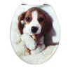 COPRIWATER UNIVERSALE IN LEGNO MDF RESISTENTE CON STAMPA CANE BEAGLE CERNIERE WC