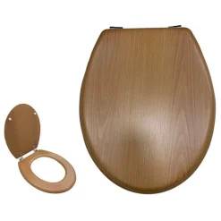 COPRIWATER UNIVERSALE SEDILE COPRI WC WATER PER BAGNO IN LEGNO 18" CON CERNIERE 52952A