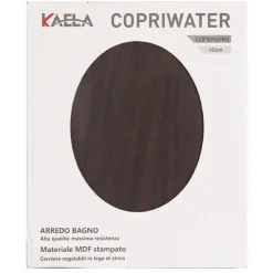 COPRIWATER UNIVERSALE STANDARD MDF DI LEGNO 46X36CM COLORE MARRONE LEGNO SCURO