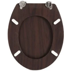 COPRIWATER UNIVERSALE STANDARD MDF DI LEGNO 46X36CM COLORE MARRONE LEGNO SCURO