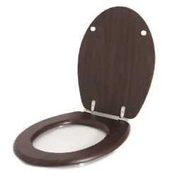 COPRIWATER UNIVERSALE STANDARD MDF DI LEGNO 46X36CM COLORE MARRONE LEGNO SCURO