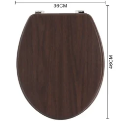 COPRIWATER UNIVERSALE STANDARD MDF DI LEGNO 46X36CM COLORE MARRONE LEGNO SCURO