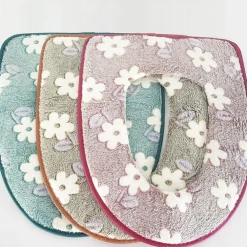 COPRIWATER UNIVERSALE TESSUTO FIORI ANTIBATTERICO TAVOLETTA BAGNO COPRI WC WATER