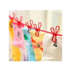 CORDA STENDIBIANCHERIA FILO X BUCATO CON 12 MOLLETTE 180CM USO ESTERNO FLESSIBLE