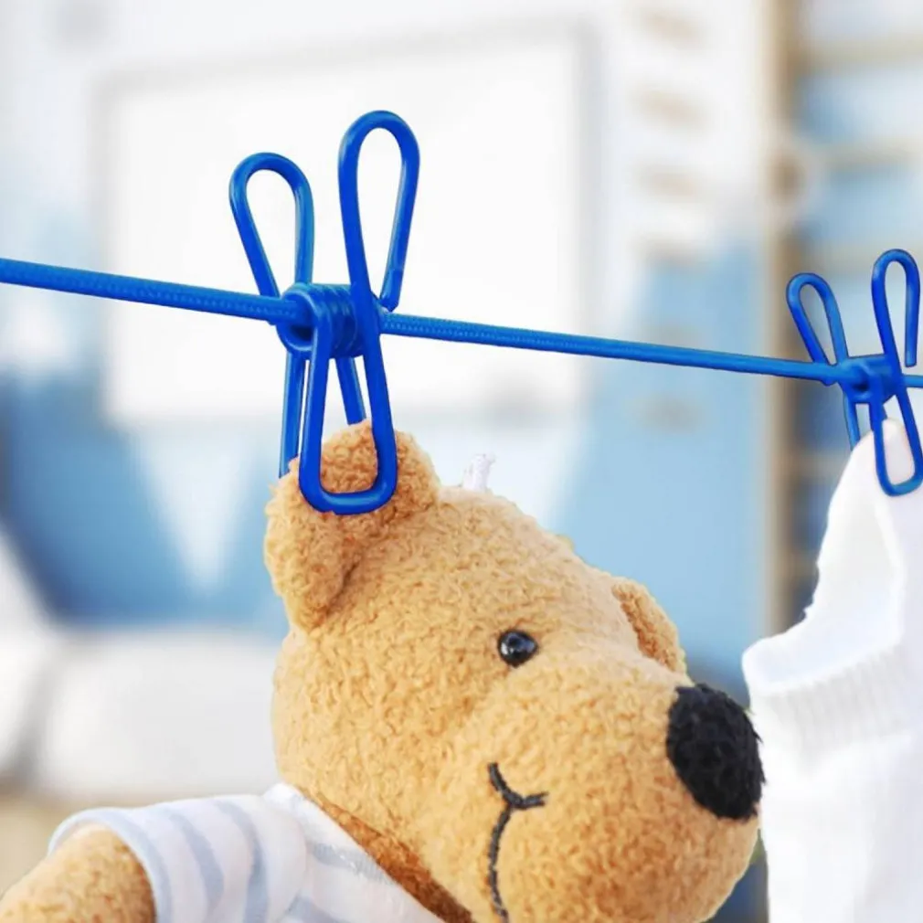 CORDA STENDIBIANCHERIA FILO X BUCATO CON 12 MOLLETTE 180CM USO ESTERNO FLESSIBLE