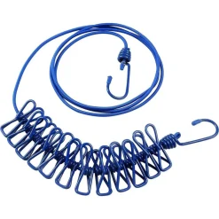 CORDA STENDIBIANCHERIA FILO X BUCATO CON 12 MOLLETTE 180CM USO ESTERNO FLESSIBLE