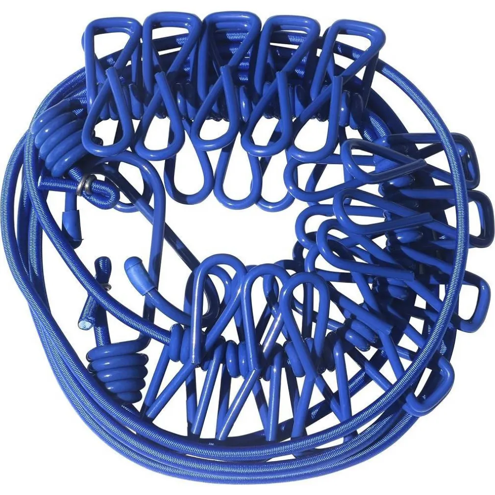 CORDA STENDIBIANCHERIA FILO X BUCATO CON 12 MOLLETTE 180CM USO ESTERNO FLESSIBLE