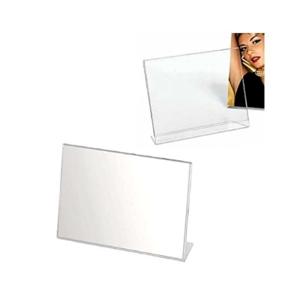 CORNICE ESPOSITORE TRASPARENTE IN PLEXIGLASS 21x29.7CM ORIZZONTALE PORTA FOTO
