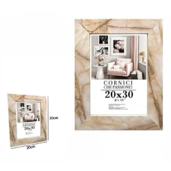 CORNICE FOTO PORTAFOTO QUADRI TELE POSTER 20 X 30 CM MODELLO EFFETTO MARMO 71663