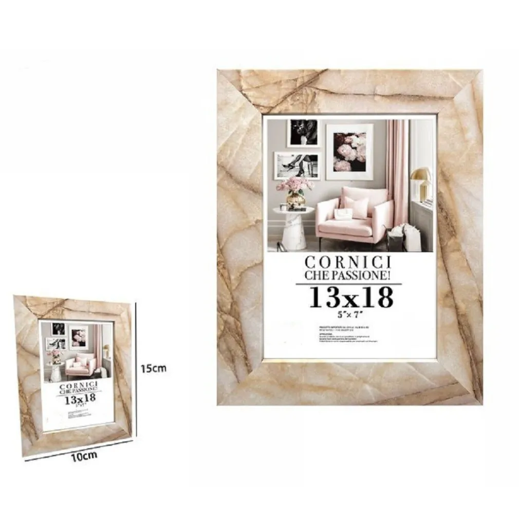 CORNICE FOTO PORTAFOTO QUADRI TELE POSTER 13 X 18 CM MODELLO EFFETTO MARMO 71659