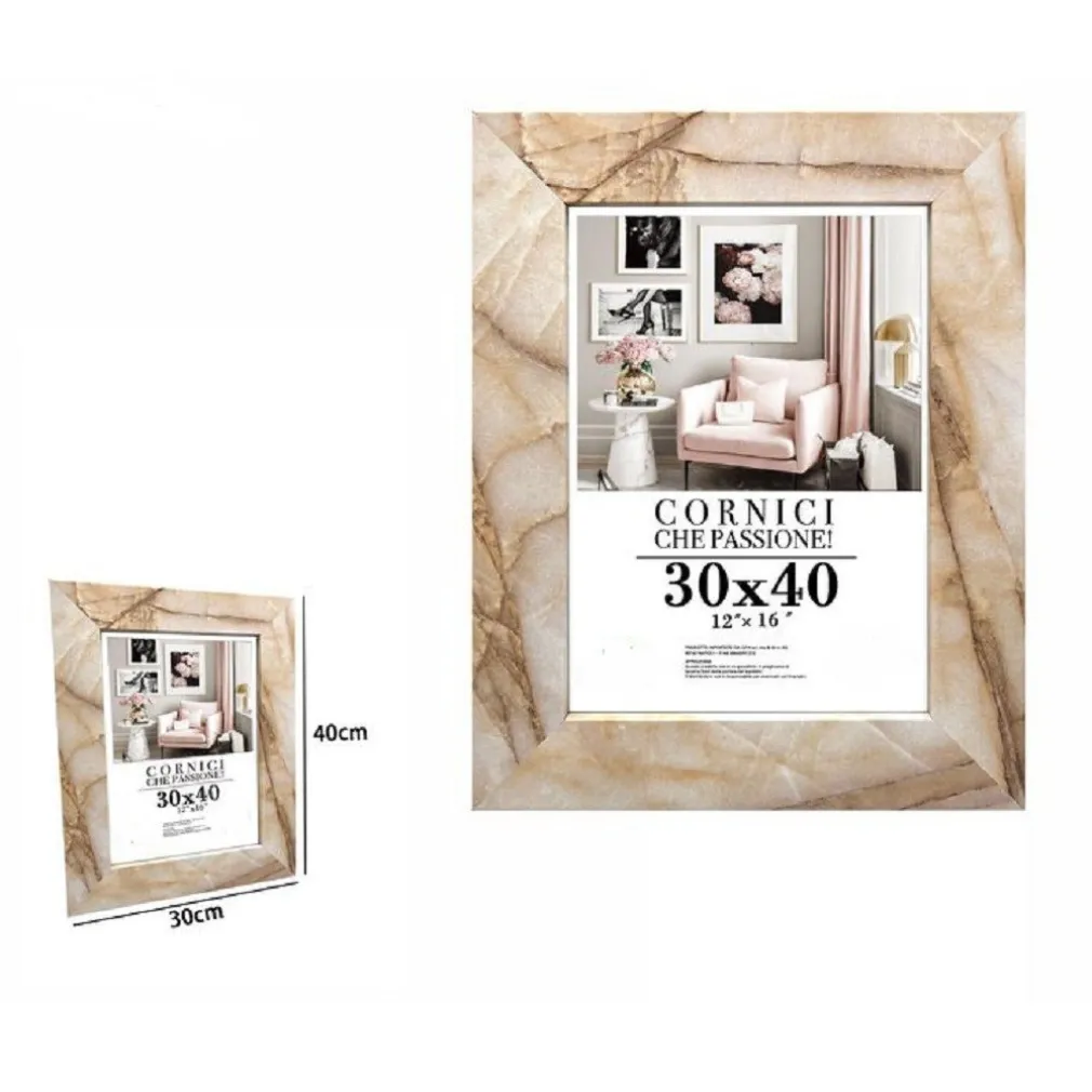 CORNICE FOTO PORTAFOTO QUADRI TELE POSTER 30 X 40 CM MODELLO EFFETTO MARMO 71666