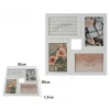 CORNICE MULTIFOTO PARETE MURO 4 FOTO PORTA FOTOGRAFIE PORTAFOTO BIANCA