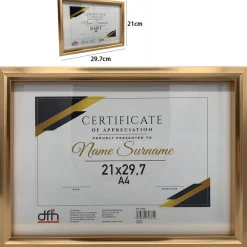 CORNICE ORO PER FOTO QUADRI TELE DIMENSIONI A4 20 X 30 CM STILE RETRò IN LEGNO