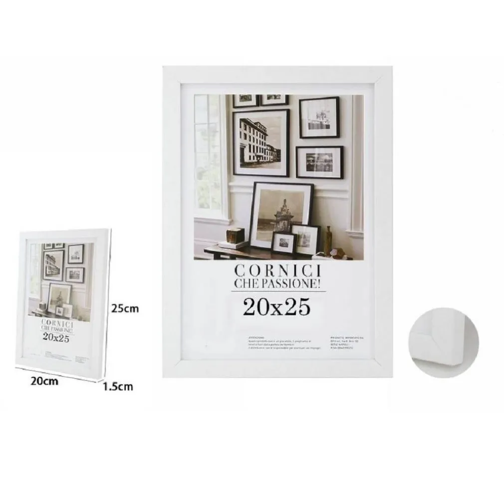 CORNICE PER FOTO FOTOGRAFIE QUADRI TELE POSTER PORTAFOTO 20 X 25 CM BIANCA 63148