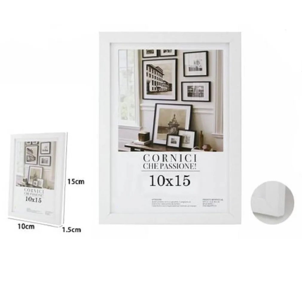 CORNICE PER FOTO FOTOGRAFIE QUADRI TELE POSTER PORTAFOTO 10 X 15 CM BIANCA 63145