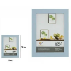 CORNICE PER FOTO FOTOGRAFIE QUADRI TELE DIMENSIONI 50 X 70 CM AZZURRA