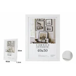 CORNICE PER FOTO FOTOGRAFIE QUADRI TELE POSTER PORTAFOTO 40 X 50 CM BIANCA 63152
