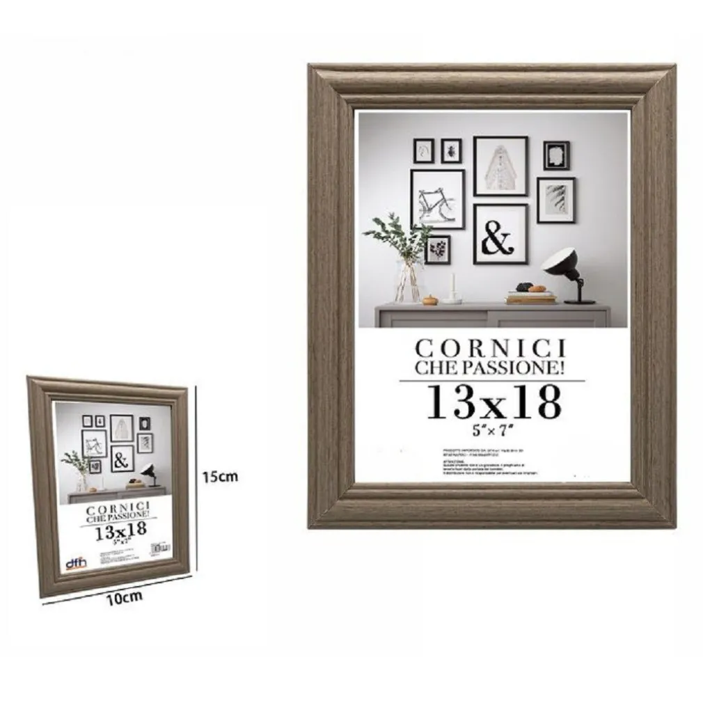 CORNICE PER FOTO PORTA FOTOGRAFIE QUADRI TELE 13 X 18 CM MODELLO LEGNO 71641