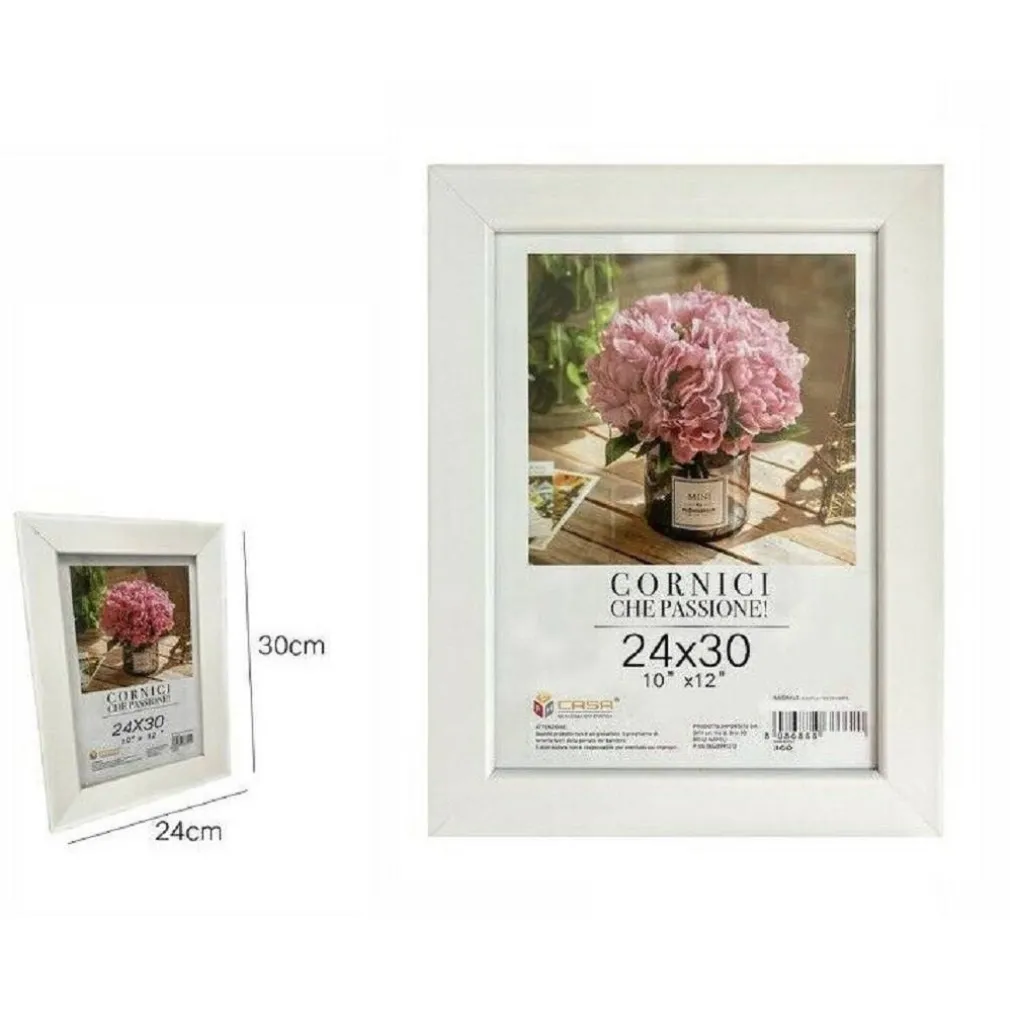 CORNICE PER FOTO POSTER QUADRI TELE PORTAFOTO 24 X 30 CM 10"X12" BIANCA 68667