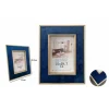 CORNICE PER FOTO POSTER QUADRI TELE PORTAFOTO 21X29.7 CM BLU CON BORDI ORO 70314