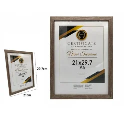 CORNICE PER FOTO QUADRI TELE PORTAFOTO A4 21 X 29.7 CM MODELLO LEGNO SCURO 70780