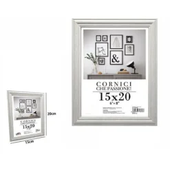 CORNICE PER FOTOGRAFIE QUADRI TELE POSTER PORTAFOTO 15X20CM MODELLO SILVER 71615