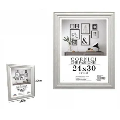 CORNICE PER FOTOGRAFIE QUADRI TELE POSTER PORTAFOTO 24X30CM MODELLO SILVER 71620