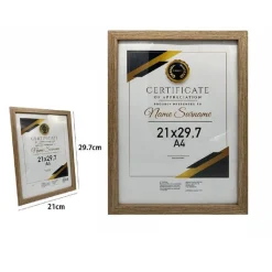 CORNICE PER FOTOGRAFIE QUADRI TELE PORTAFOTO A4 21 X 29.7 CM MODELLO LEGNO 70778