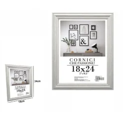 CORNICE PER FOTOGRAFIE QUADRI TELE POSTER PORTAFOTO 18X24CM MODELLO SILVER 71616