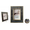 CORNICE PORTAFOTO PER FOTO POSTER QUADRI TELE 13X18CM GRIGIA CON BORDI ORO 70306