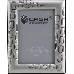 CORNICE PORTAFOTO PORTA FOTO FOTOGRAFIA 20X25CM SILVER DECORO EFFETTO SATINATO