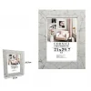 CORNICE PORTAFOTO QUADRI TELE POSTER 21X29.7CM MODELLO EFFETTO MARMO BIANCO 71655