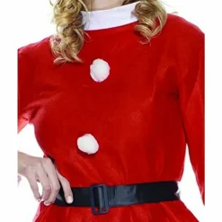 COSTUME MAMMA NATALE ECO ADULTI TAGLIA UNICA CON CAPPELLO ABITO NATALIZIO