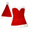 COSTUME NATALE COMPLETINO SEXY VESTITO COMPLETO DA DONNA NATALIZIO ROSSO