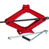 CRIC CRICK A PANTOGRAFO PER AUTO CAMION CARAVAN SOLLEVAMENTO DA 1,5T 1500KG RED