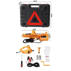 CRICK ELETTRICO SOLLEVATORE PANTOGRAFO AUTO 3 TON 12V AVVITATORE IMPATTO BUSSOLE