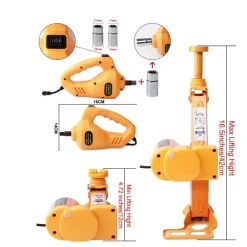 CRICK ELETTRICO SOLLEVATORE PANTOGRAFO AUTO 3 TON 12V AVVITATORE IMPATTO BUSSOLE