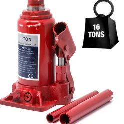 CRIC-SOLLEVATORE CRICK IDRAULICO A BOTTIGLIA 16 T TONNELLATE MARTINETTO MANUALE