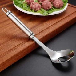 CUCCHIAIO PER POLPETTE ANTIADERENTE UTENSILE DA CUCINA STAMPO IN ACCIAIO INOX