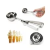 CUCCHIAIO PORZIONATORE GELATO DOSATORE PALLINE MOLLA ICE CREAM SFERA 6CM ACCIAIO