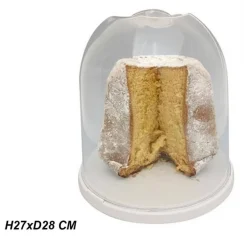 CUPOLA COPRI PANDORO H27 PORTA DOLCI NATALE CHIUSURA SALVAFRESCHEZZA TRASPARENTE