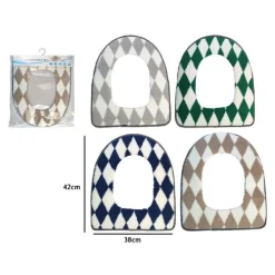 CUSCINO COPRI WATER SEDUTA COPERTURA MORBIDA WC FANTASIA ROMBI COLORATO 87202