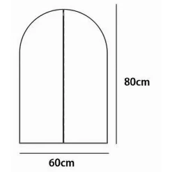 CUSTODIA COPRIABITO FODERA INDUMENTI GIACCA CAPPOTTO CON CERNIERA 60X80CM 87413