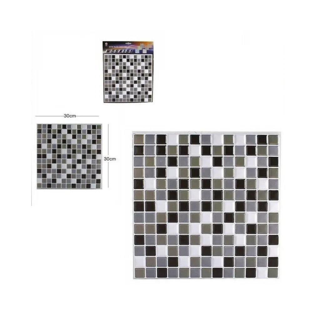 3D PIASTRELLA MATTONELLA ADESIVO DA PARETE MURO PANNELLO 30X30CM 64390