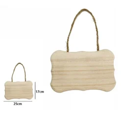 DECORAZIONE IN LEGNO 25 X 17 CM DECOUPAGE DA APPENDERE CON CORDA INSEGNA 68098